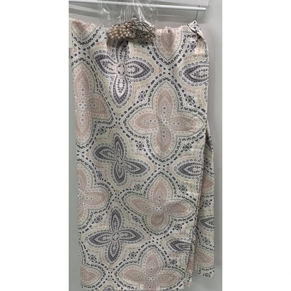 Better Home And Garden Shower Curtain & Hook Set Pink Gray